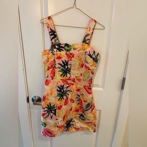 Farm Rio Pink Fruit Short Dress - Size S